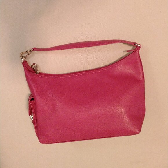 Longchamp Hobo Bag in Pink Pebbled Leather, EUC - Picture 3 of 13